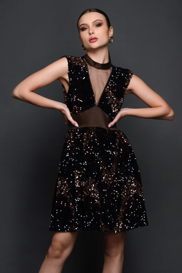 Choco Sequin Dress