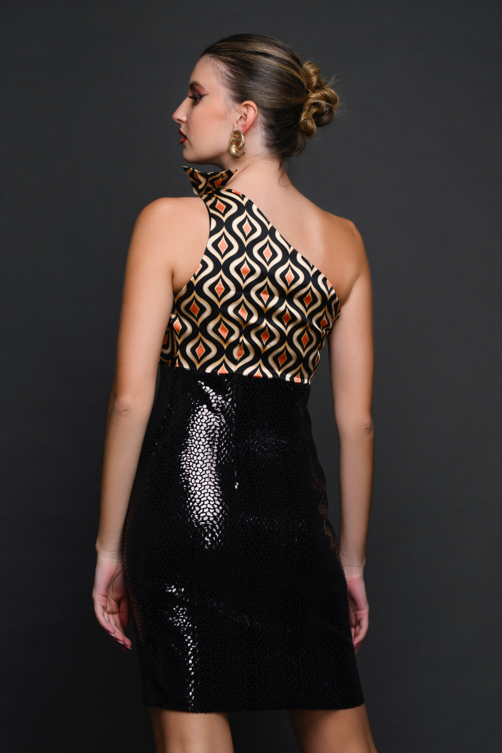 Golden Diamond Foil Dress