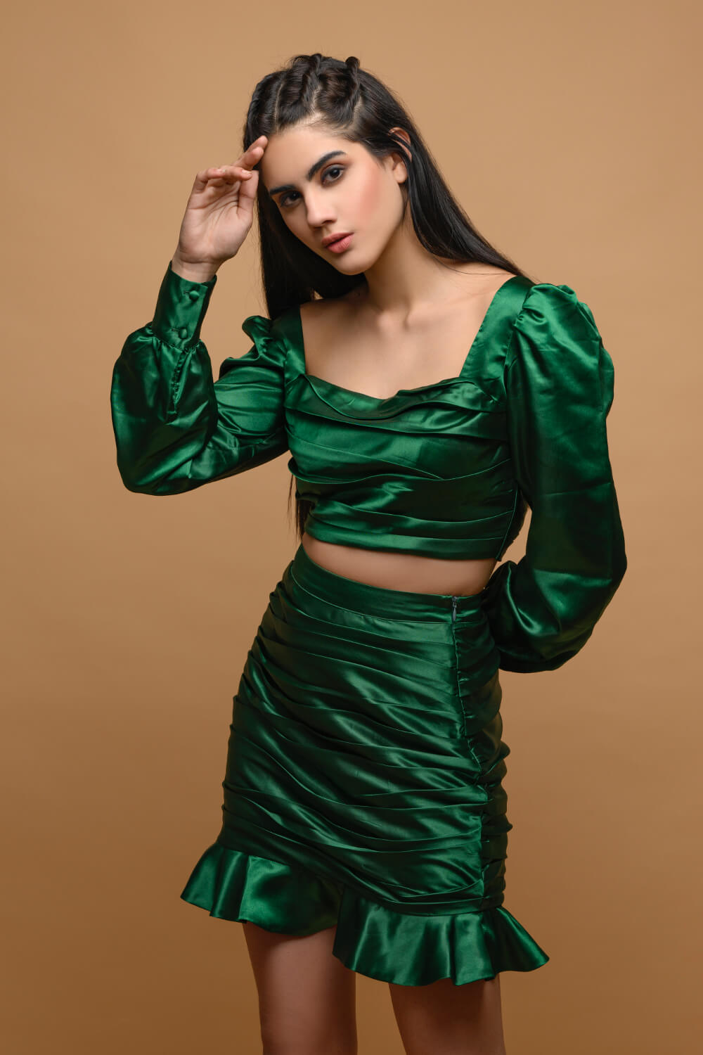 Forest Flair Satin Top